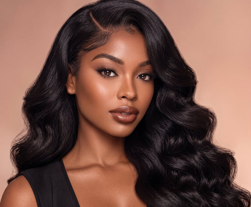 Glamour portrait with middle part