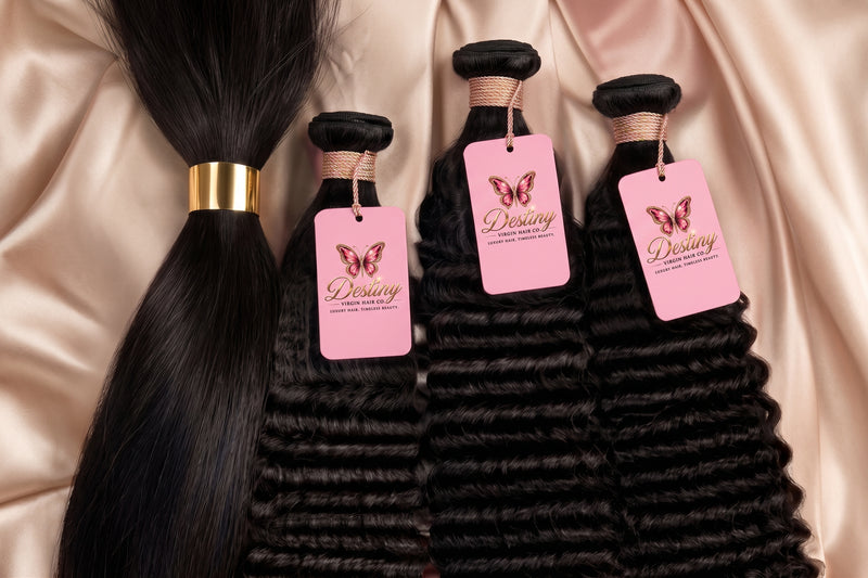 Virgin hair bundles with Destiny tags